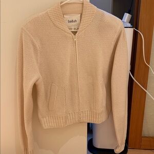 ba&sh Women's Beige Bomber Jacket